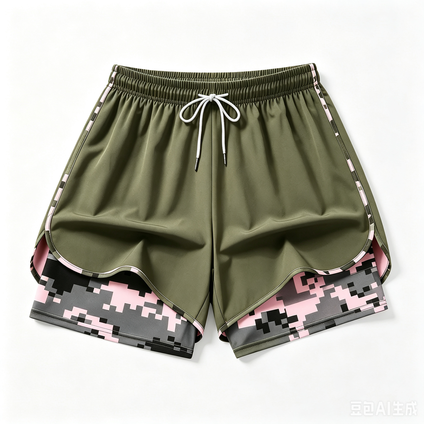 women’s casual athletic shorts — summer lightweight, double