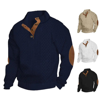 Men's Stand Collar Knitted Top