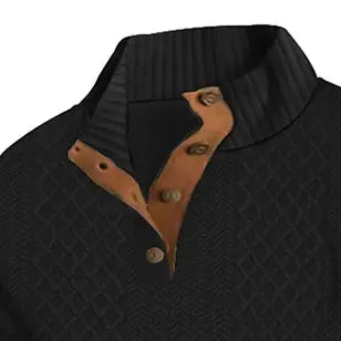 Men's Stand Collar Knitted Top