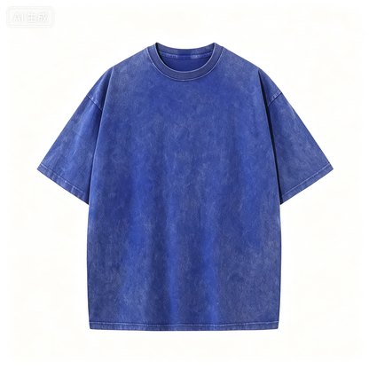 Women's Oversized T Shirts Acid Wash Cotton Crew Neck Half Short Sleeve Summer Unisex Tees
