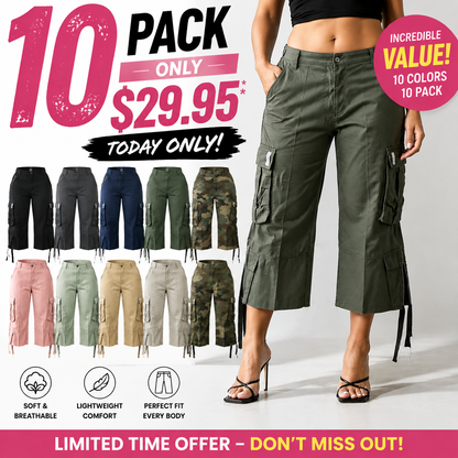【LAST DAY SALE】The Utility Cropped Cargo Capri