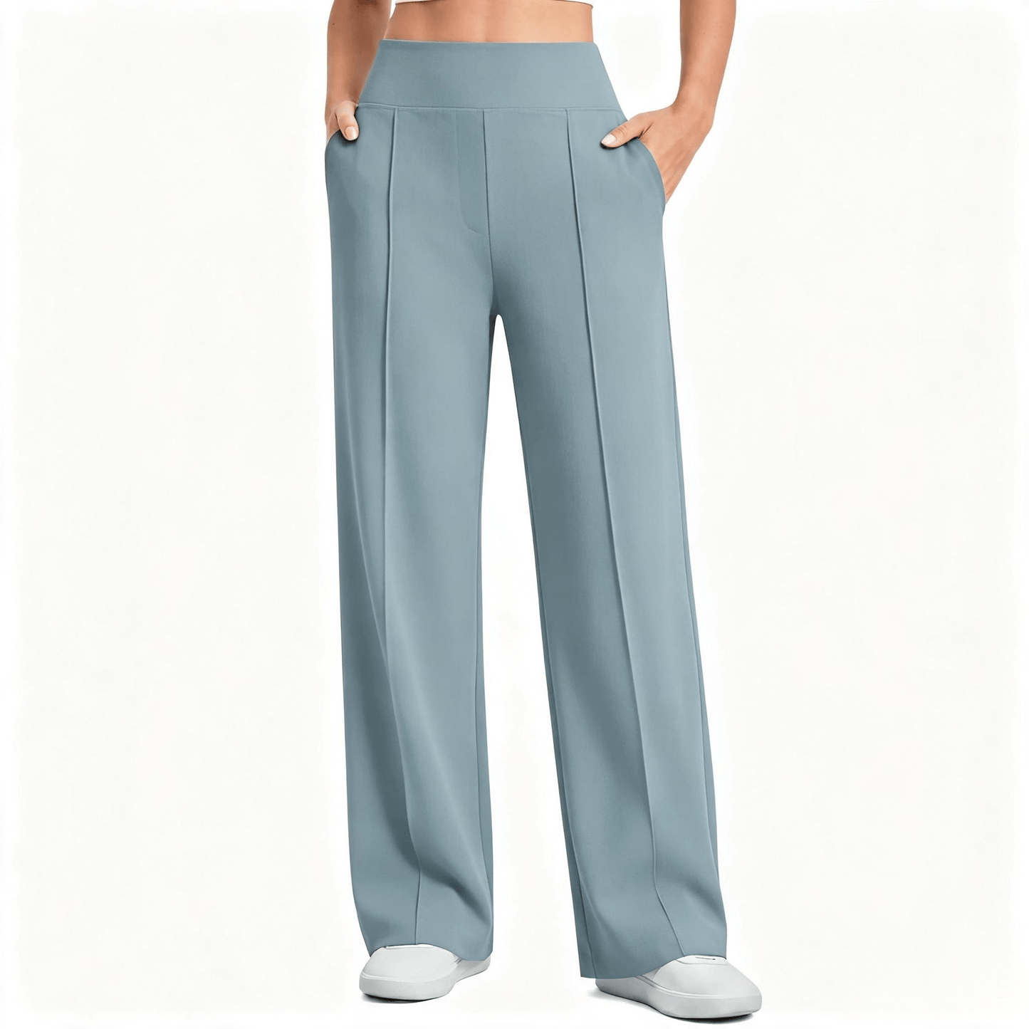 【LAST DAY SALE】High Waist Wide Leg Pants for Women with Pockets