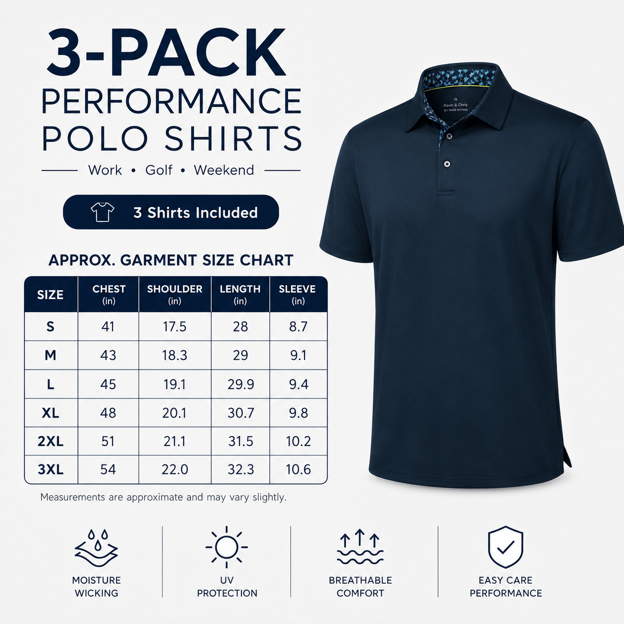 Last Day Sale!Men's Breathable Quick-Drying Polo Shirts❄️Stay Cool❄️