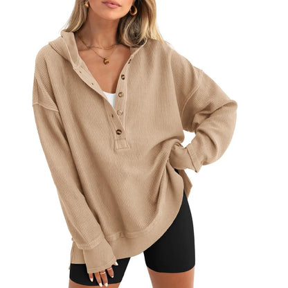 [LAST DAY SALE]Women’s Oversized V-Neck Hoodie