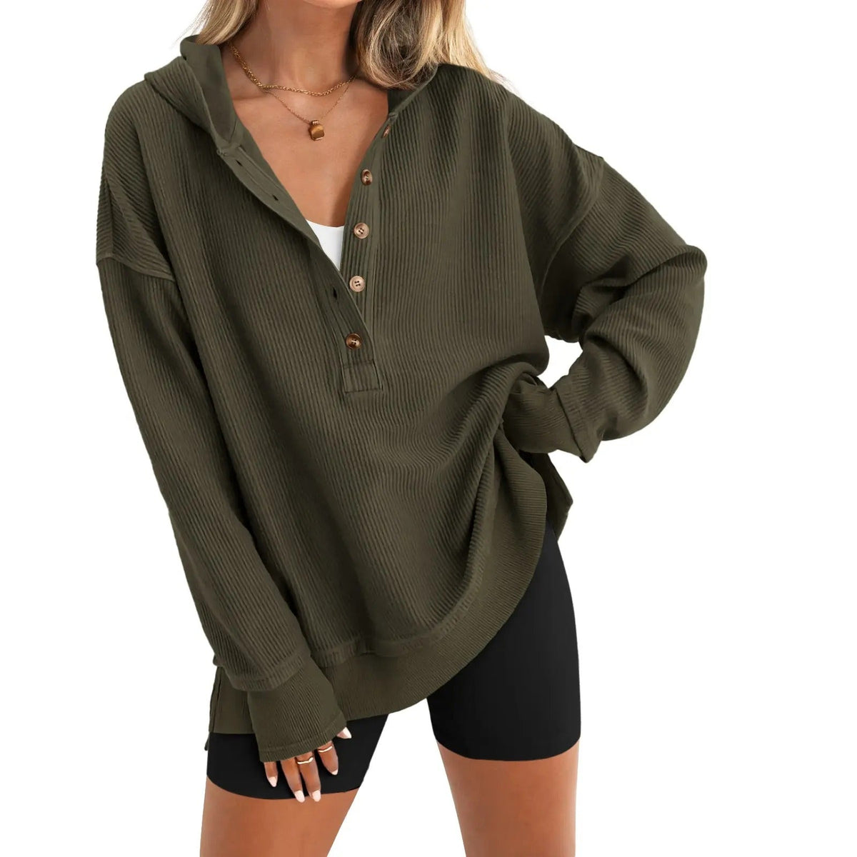 [LAST DAY SALE]Women’s Oversized V-Neck Hoodie