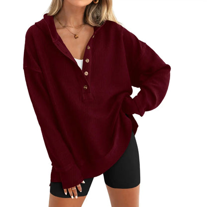 [LAST DAY SALE]Women’s Oversized V-Neck Hoodie