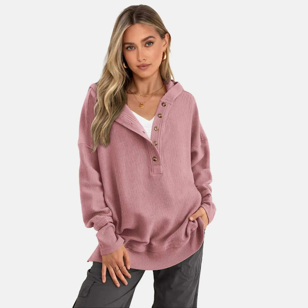 [LAST DAY SALE]Women’s Oversized V-Neck Hoodie