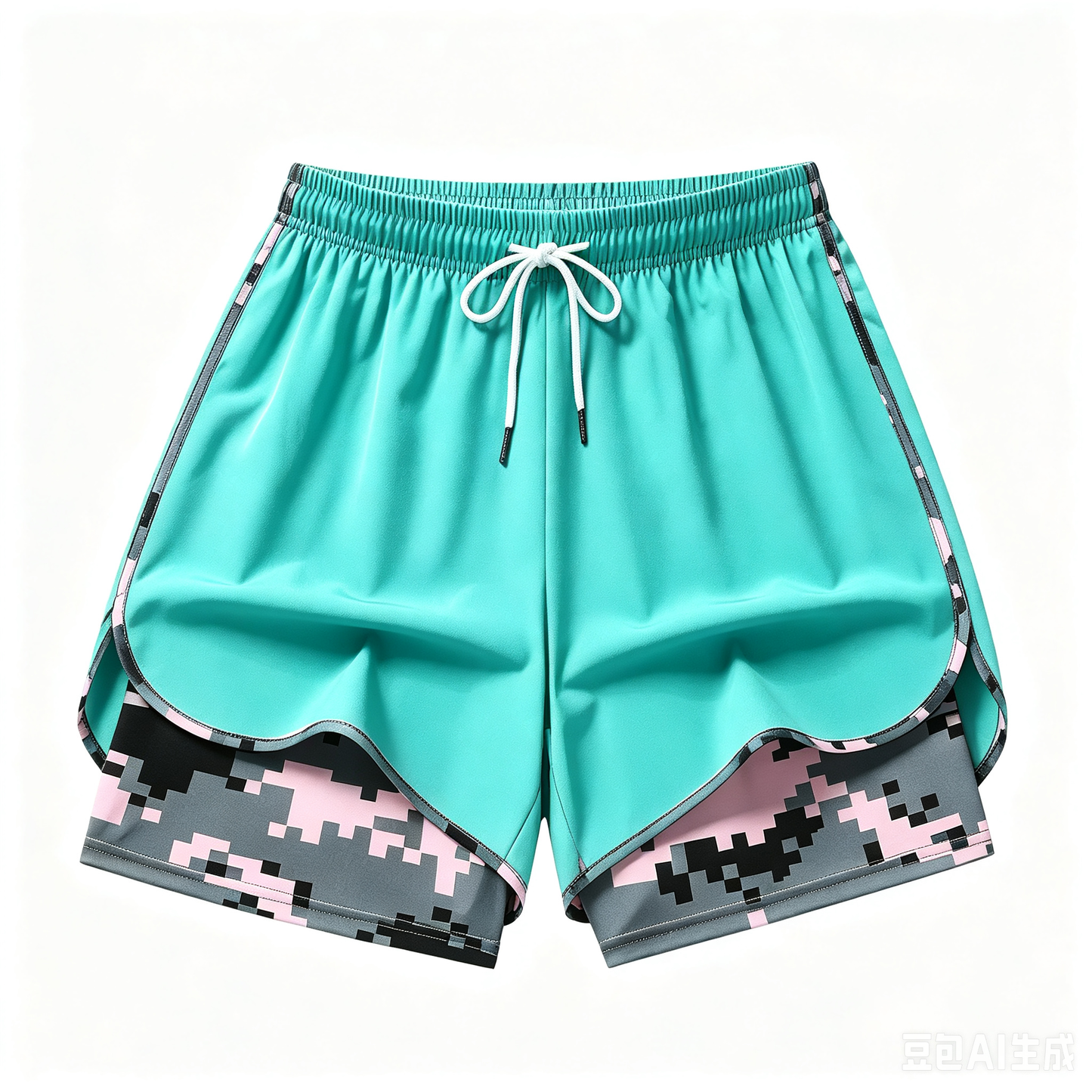 women’s casual athletic shorts — summer lightweight, double