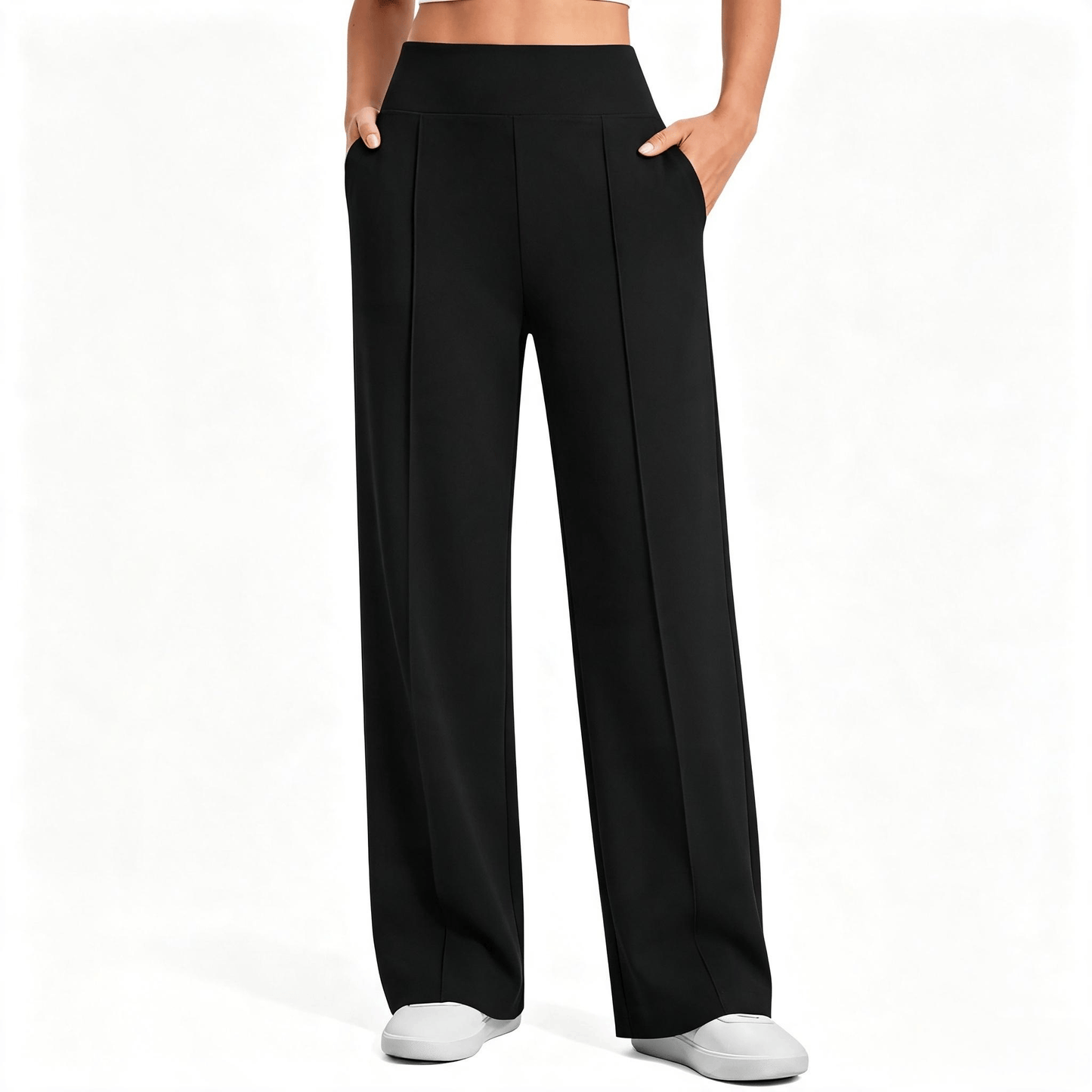 【LAST DAY SALE】High Waist Wide Leg Pants for Women with Pockets