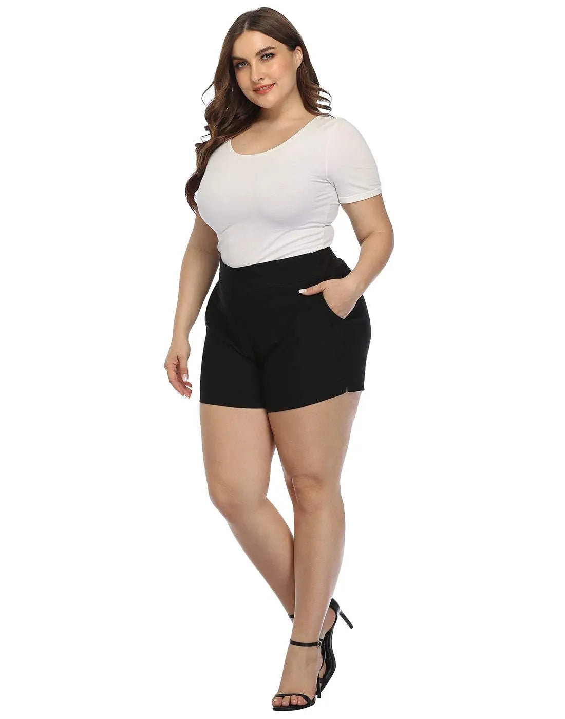 🔥16-PACK Today Only $26.9🔥Women's High Waisted Chino Shorts - 4