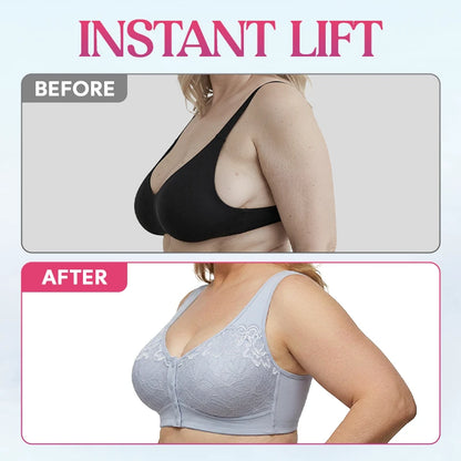 Front Closure Breathable Cotton Lifting Bra for Seniors
