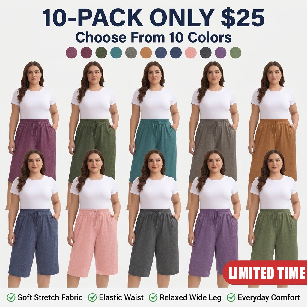 Wide-Leg Capri Lounge Baggy Pants