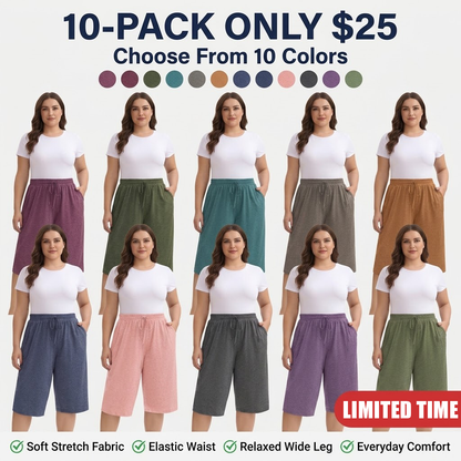 Wide-Leg Capri Lounge Baggy Pants