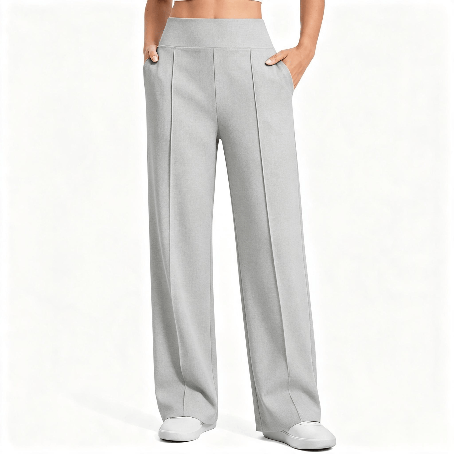 【LAST DAY SALE】High Waist Wide Leg Pants for Women with Pockets