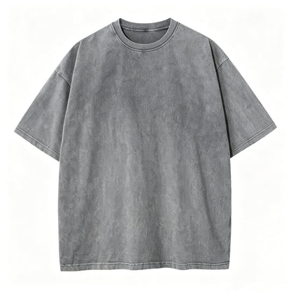 Women's Oversized T Shirts Acid Wash Cotton Crew Neck Half Short Sleeve Summer Unisex Tees