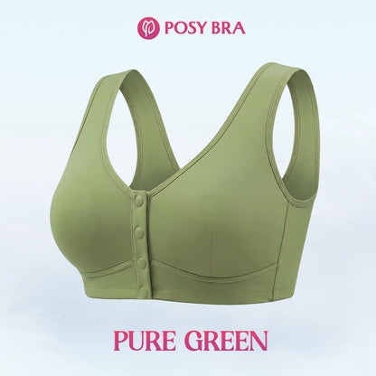 Front Closure Breathable Cotton Lifting Bra for Seniors