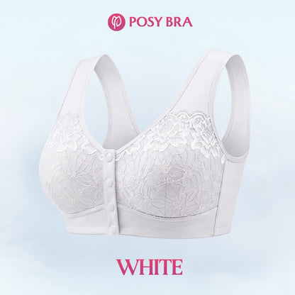 Front Closure Breathable Cotton Lifting Bra for Seniors