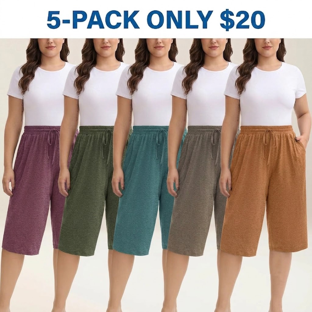 Wide-Leg Capri Lounge Baggy Pants