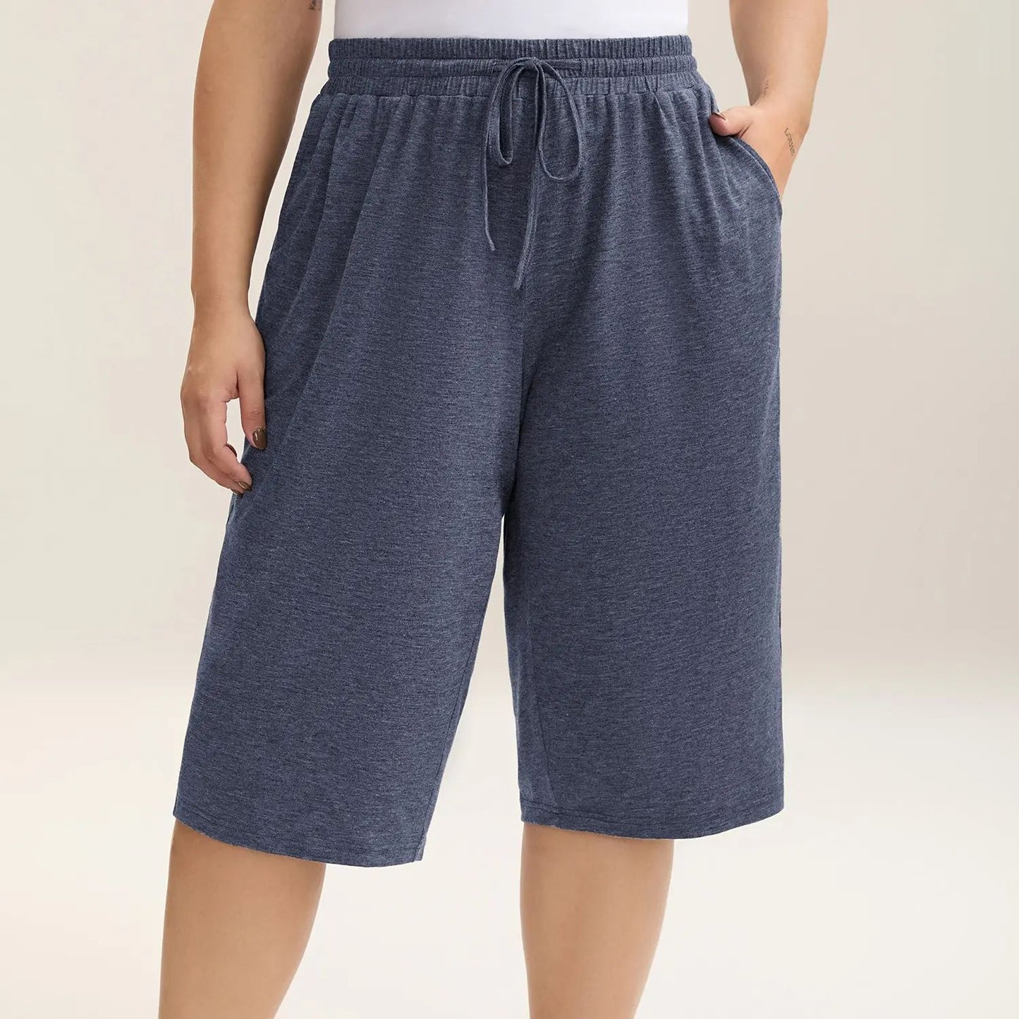 Wide-Leg Capri Lounge Baggy Pants
