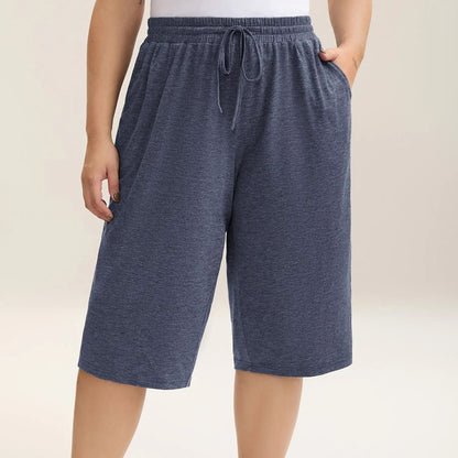 Wide-Leg Capri Lounge Baggy Pants