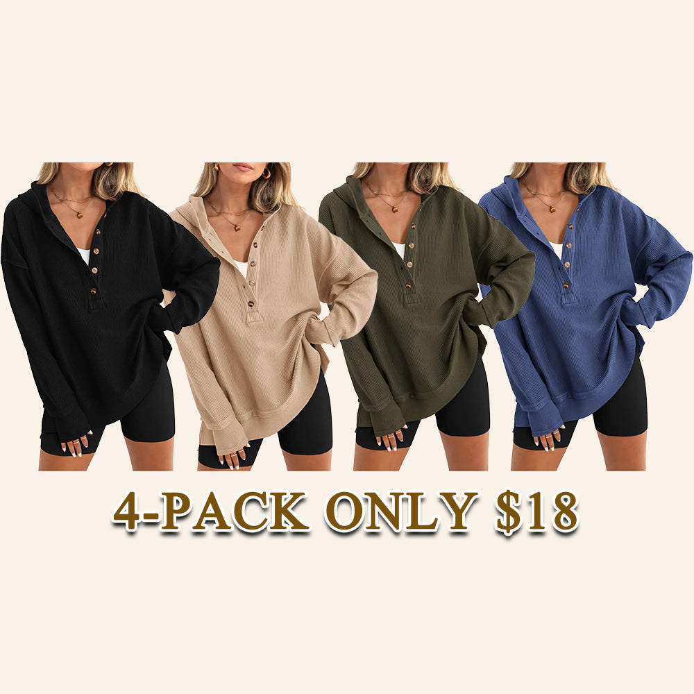 [LAST DAY SALE]Women’s Oversized V-Neck Hoodie