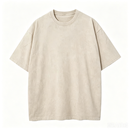 Women's Oversized T Shirts Acid Wash Cotton Crew Neck Half Short Sleeve Summer Unisex Tees