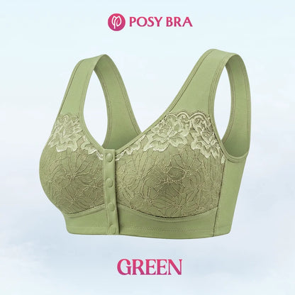 Front Closure Breathable Cotton Lifting Bra for Seniors