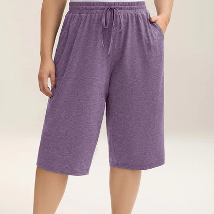 Wide-Leg Capri Lounge Baggy Pants