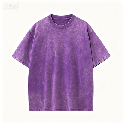 Women's Oversized T Shirts Acid Wash Cotton Crew Neck Half Short Sleeve Summer Unisex Tees