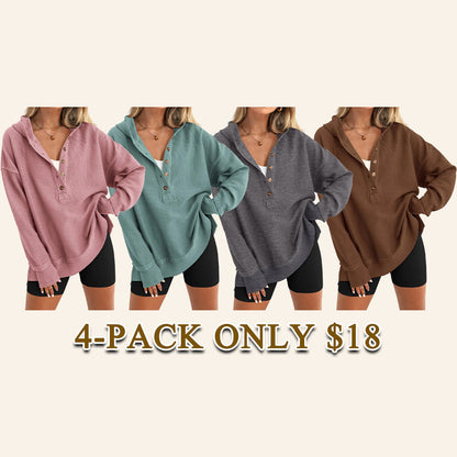 [LAST DAY SALE]Women’s Oversized V-Neck Hoodie