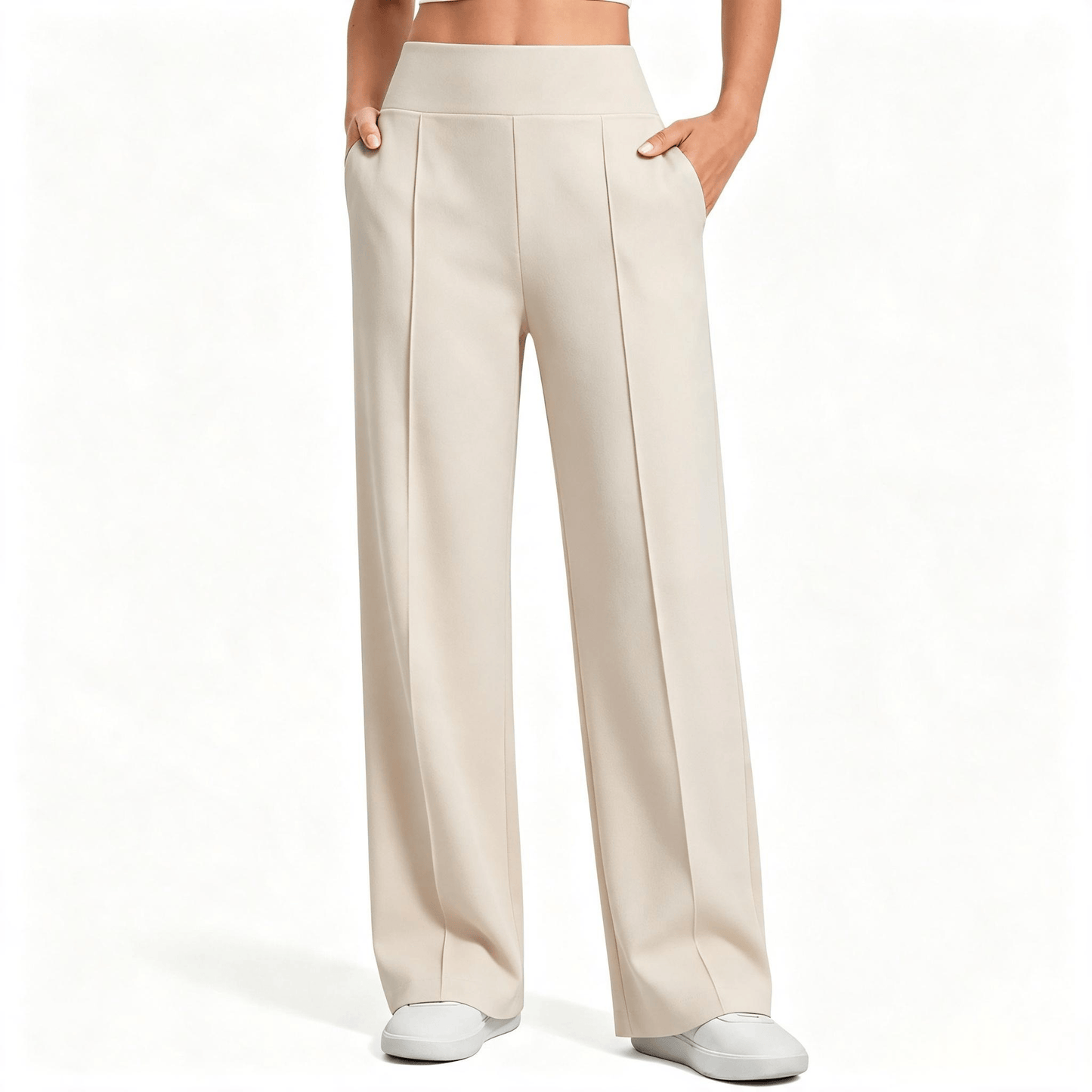 【LAST DAY SALE】High Waist Wide Leg Pants for Women with Pockets