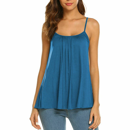 🔥Flash Sale⚡️Plus Size Camisoles Women with Built in Bra Tank Top Cami Sleeveless Summer Tops