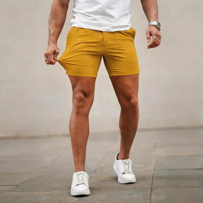 Men’s 5-Inch Slim Fit Stretch Chino Shorts – Casual Tapered Comfort Summer Shorts