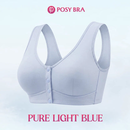 Front Closure Breathable Cotton Lifting Bra for Seniors