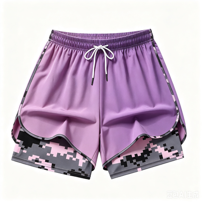 women’s casual athletic shorts — summer lightweight, double