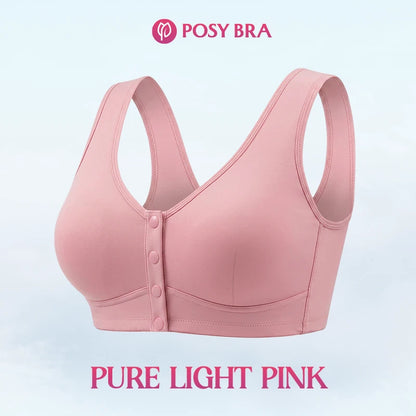 Front Closure Breathable Cotton Lifting Bra for Seniors
