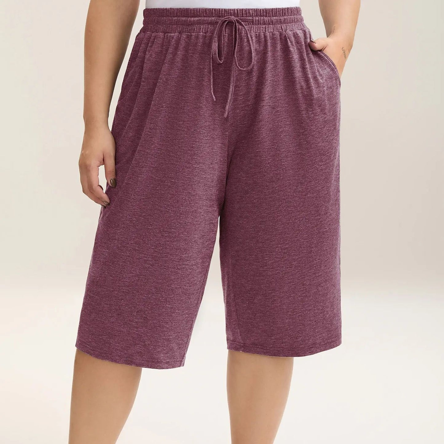 Wide-Leg Capri Lounge Baggy Pants