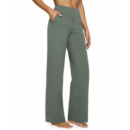 [LAST DAY SALE]Women's High-Waisted Casual Wide Leg Pants with Pockets