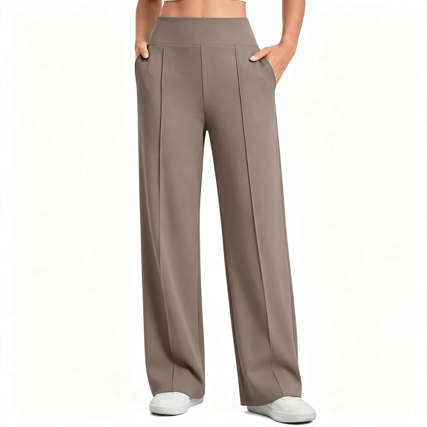 【LAST DAY SALE】High Waist Wide Leg Pants for Women with Pockets