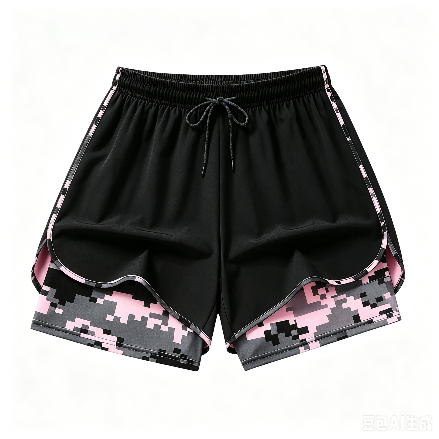 women’s casual athletic shorts — summer lightweight, double