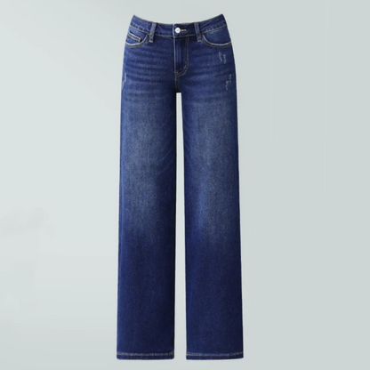 Rise Baggy Jeans Stretchy Wide Leg for Women