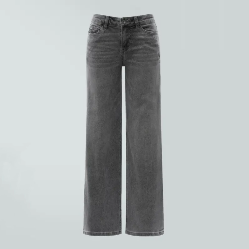 Rise Baggy Jeans Stretchy Wide Leg for Women
