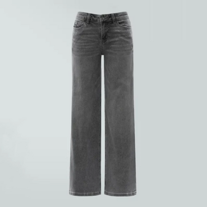 Rise Baggy Jeans Stretchy Wide Leg for Women