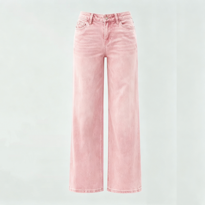 Rise Baggy Jeans Stretchy Wide Leg for Women