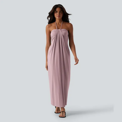 Final Sale🔥Halter Tie Back Maxi Dress with Pockets