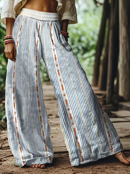 【LAST DAY SALE】Women's Casual Bohemian Style Floral Print Wide Leg Pant