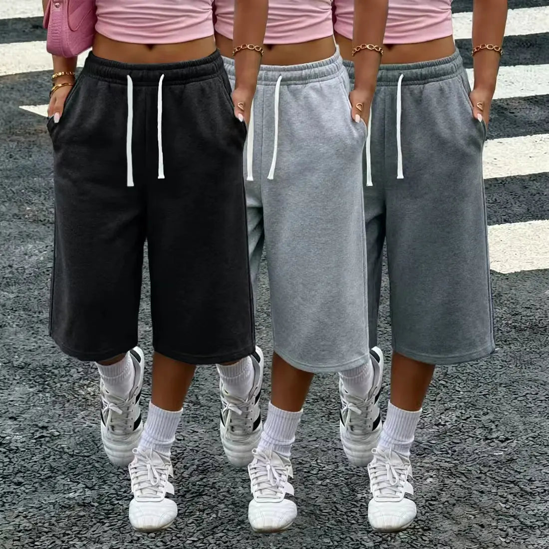 Women’s wide-leg loose pants with pockets