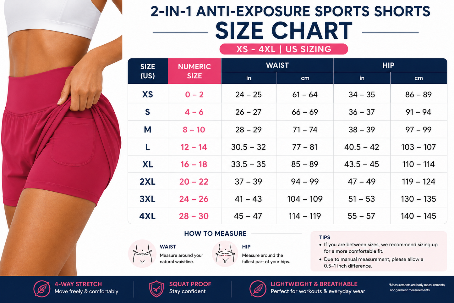 💝Last day promotion-⏰[2-in-1 Anti-Exposure Sports Shorts] Women's 2-in-1 Sports Shorts, Anti-Exposure Running Shorts With Pockets