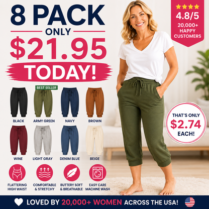 Solid Color Minimalist Capri Pants