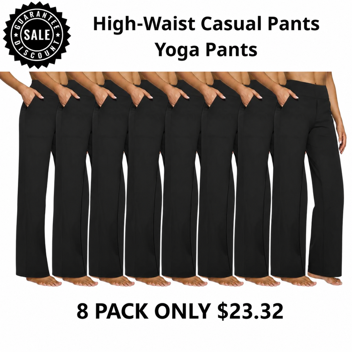 [LAST DAY SALE]Women's High-Waisted Casual Wide Leg Pants with Pockets